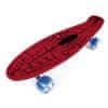 Skateboard plastový max.50kg spiderman červený 