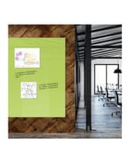 SMATAB® Zelená pistáciová skleněná pracovní a kancelářská tabule 35 × 35 cm