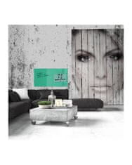 SMATAB® Zelená smaragdová skleněná pracovní a kancelářská tabule 35 × 35 cm