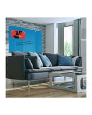 SMATAB® skleněná magnetická tabule modrá ocelová 100 x 65 cm