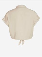 VILA Béžová košile na zavazování VILA Mandy M