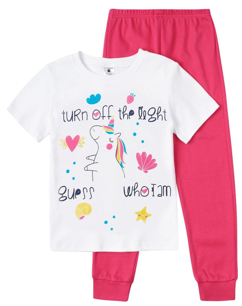 Garnamama dívčí pyžamo s potiskem svítícím ve tmě md122491_fm8 růžová 116