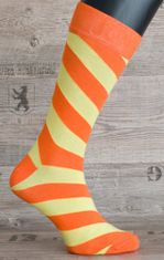Happy Veselé ponožky Proužek vel. 36 - 40 oranžovožluté