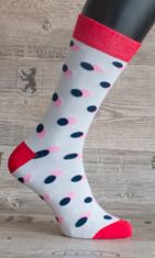 Happy Veselé ponožky Puntík vel. 36 - 40 šedočervené