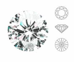 Izabaro 1357 broušený skleněný krystal, šaton, diamant