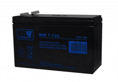MW Power Baterie olověná 12V / 7Ah Long life MW 7-12L AGM gelový akumulátor