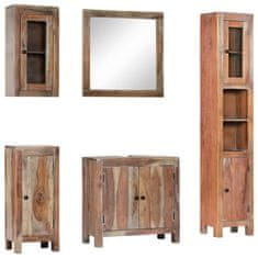 Greatstore 5dílný set koupelnového nábytku masivní akáciové dřevo