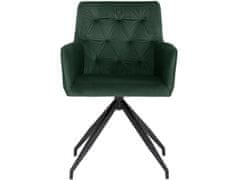 Danish Style Jídelní židle Aashay (SADA 2 ks), samet, zelená