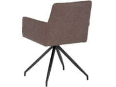 Danish Style Jídelní židle Aashay (SADA 2 ks), syntetická kůže, hnědá