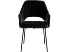 Danish Style Jídelní židle Bentley (SADA 2 ks), samet, černá