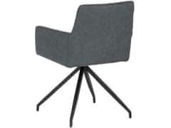 Danish Style Jídelní židle Aashay (SADA 2 ks), syntetická kůže, šedá