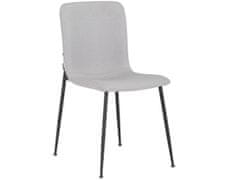 Danish Style Jídelní židle Fatima (SADA 2 ks), tkanina, světle šedá