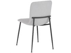 Danish Style Jídelní židle Fatima (SADA 2 ks), tkanina, světle šedá