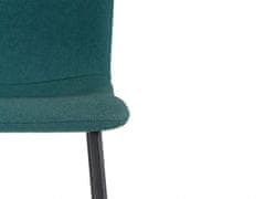 Danish Style Jídelní židle Fatima (SADA 2 ks), tkanina, zelená