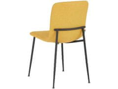 Danish Style Jídelní židle Fatima (SADA 2 ks), tkanina, žlutá