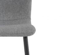 Danish Style Jídelní židle Fatima (SADA 2 ks), tkanina, antracitová