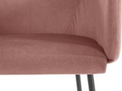 Danish Style Jídelní židle Jonna (SADA 2 ks), samet, růžová