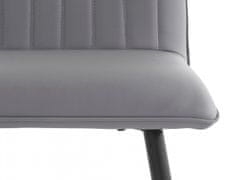 Danish Style Barová židle Zelta (SADA 2 ks), syntetická kůže, šedá