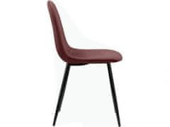 Danish Style Jídelní židle Matcha (SADA 2 ks), samet, černá / růžová
