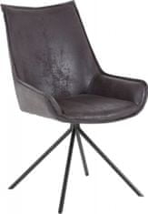 Danish Style Židle Bonnie, mikrovlákno, antracitová