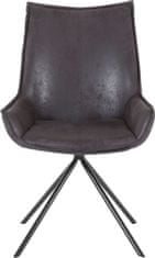 Danish Style Židle Bonnie, mikrovlákno, antracitová