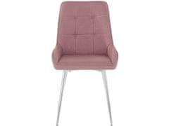 Danish Style Jídelní židle Jussi (SADA 2 ks), tkanina, růžová