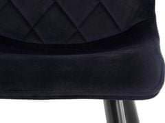 Danish Style Jídelní židle Balou (SADA 2 ks), samet, černá