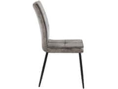 Danish Style Jídelní židle Dina (SADA 2 ks), syntetická kůže, šedá