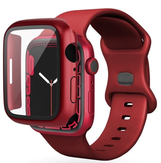 Levně EPICO Glass Case Apple Watch 7 (41 mm) 63310151400001, červená