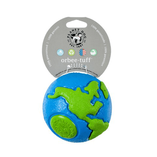 Planet Dog Orbee-Tuff Ball Zeměkoule modro/zelená S 5,5cm