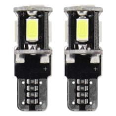 AMIO LED žárovky CANBUS 5SMD 5730 T10 (W5W) Bílá