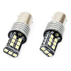 AMIO LED žárovky CANBUS 2835 15SMD 1156 BA15S P21W R10W R5W White 12V / 24V