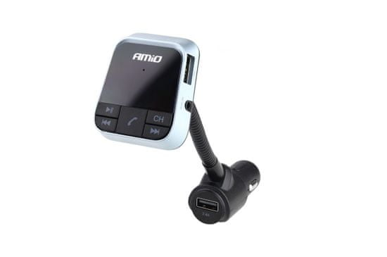 AMIO FM transmitter s funkcí nabíjení 2,4 A