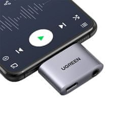 Ugreen CM231 adaptér USB-C / 3.5mm mini jack, šedý