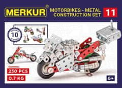 Merkur stavebnice - 011 motocykl, 230 dílů, 10 modelů.