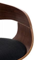 BHM Germany Barová židle Kingston, textil, ořech / černá
