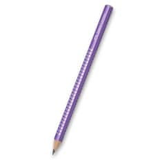Faber-Castell Grafitová tužka Faber-Castell Jumbo Sparkle - perleťové odstíny fialová