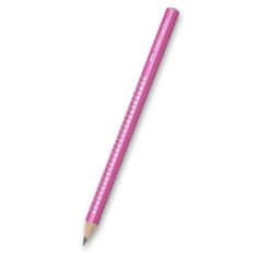 Faber-Castell Grafitová tužka Faber-Castell Jumbo Sparkle - perleťové odstíny růžová