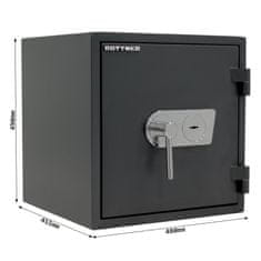 Rottner FireProfi 50 nábytkový ohnivzdorný trezor antracit | Trezorový zámek na klíč | 48 x 49 x 45.5 cm