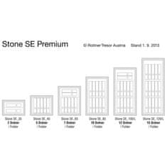 Rottner Stone SE 100 MC Premium stěnový trezor bílý | Mechanický | 49 x 103 x 38.5 cm