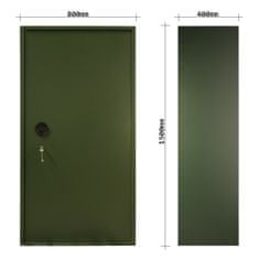 Rottner Montana 10 skříň na zbraně zelená | Trezorový zámek na klíč | 80 x 150 x 40 cm
