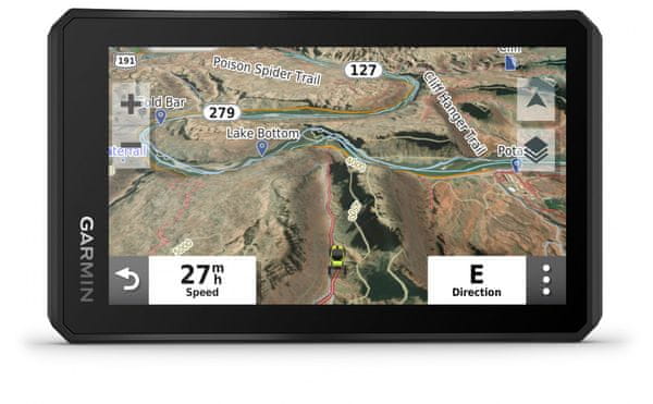 Automobilová GPS navigace Garmin Tread – Base Edition off-roadová navigace terénní navigace výkonná terénní navigace, silniční i topografická mapa Evropy, Středního východu, severní a jižní Afriky, doživotní aktualizace, terénní, velký displej, kompas, barometr, měření sklonu terénu, nadmořská výška