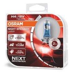 Osram Halogenové žárovky OSRAM H4 12V 60 / 55W P43T Night breaker Laser + 150% 2 ks
