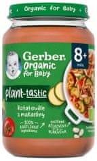 Gerber Organic 100% rostlinný příkrm ratatouille s makaróny 6x190 g