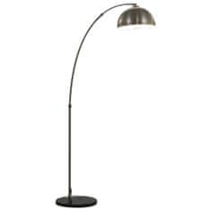 Greatstore Klenutá lampa 60 W stříbrná E27 170 cm