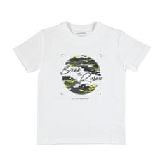 MAYORAL chlapecké bílé tričko s potiskem maskáčové koule s nápisem Velikost: 8/128