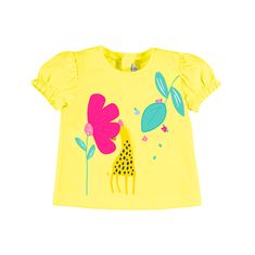 MAYORAL dívčí žluté tričko s ozdobnou aplikací Velikost: 36m/98