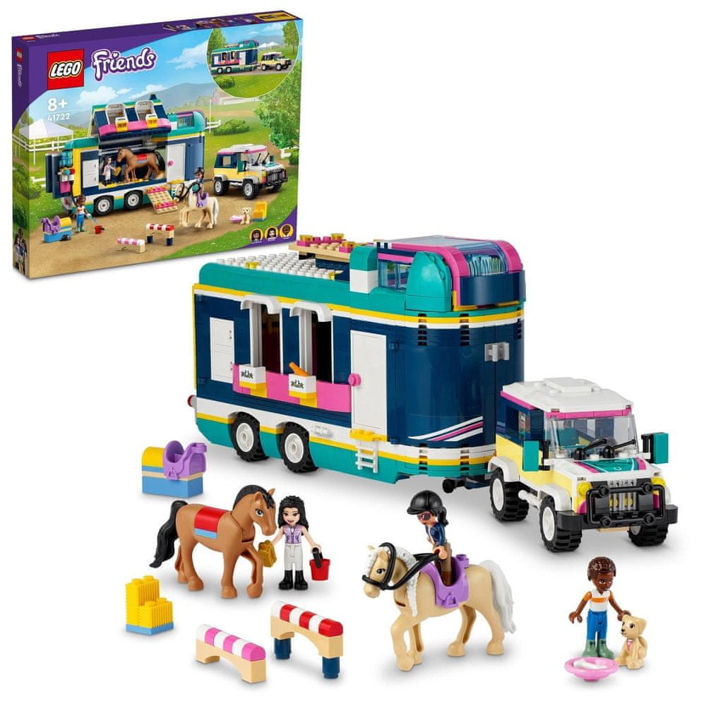 Levně LEGO Friends 41722 Auto s přívěsem pro koně