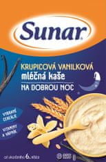 Sunar vanilková krupicová kaše mléčná na dobrou noc 3 x 225 g