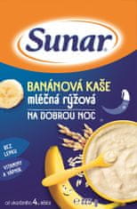 Sunar Banánová kašička na dobrou noc mléčná, 3x225g